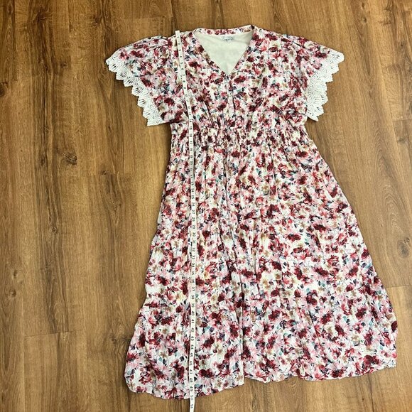 Baltic Born Aliyah Pink Floral Lace Sleeve Dress Sz 3XL - Picture 9 of 15